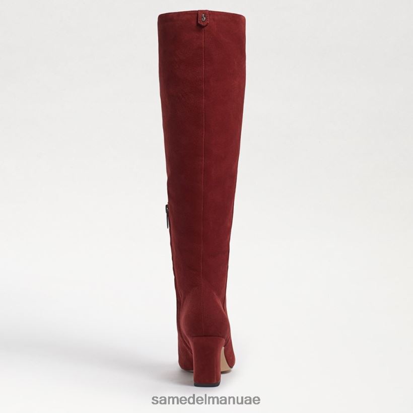 من جلد الغزال الطوب أحذية Sam Edelman نحيف حذاء سوليما عالي الركبة 246L6T883