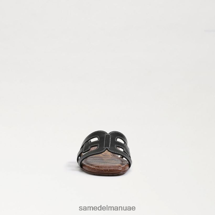 جلد أسود أحذية Sam Edelman أطفال صندل منزلق خليج 246L6T891