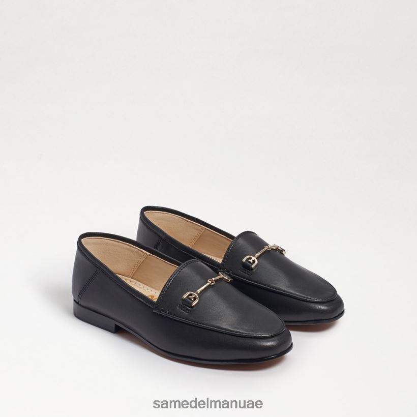 جلد أسود أحذية Sam Edelman أطفال لورين بت متعطل 246L6T901