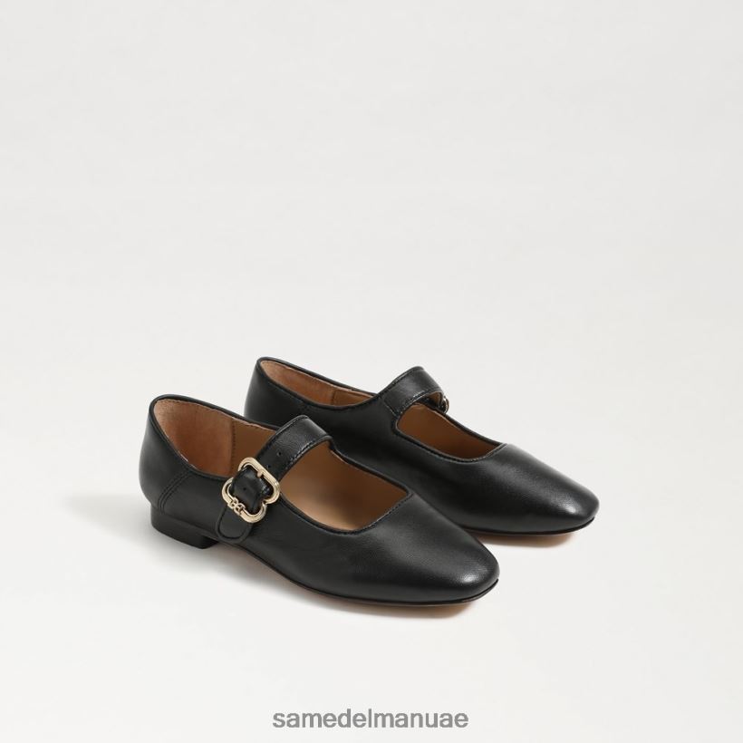 جلد أسود أحذية Sam Edelman أطفال ميكايلا ماري جين 246L6T915