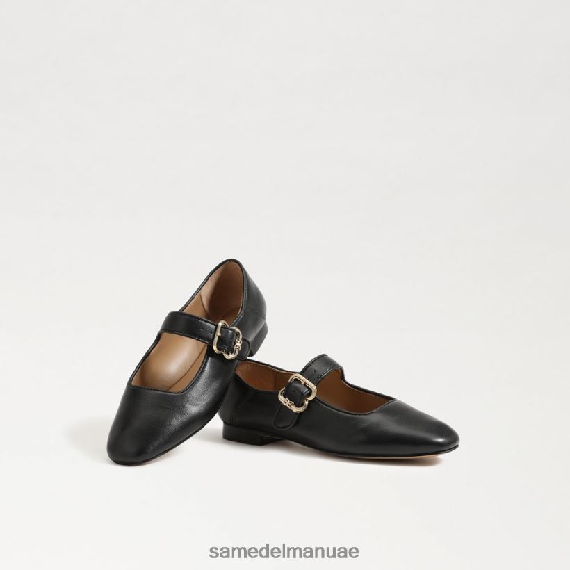 جلد أسود أحذية Sam Edelman أطفال ميكايلا ماري جين 246L6T915