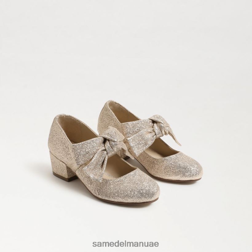 أوراق الذهب أحذية Sam Edelman أطفال تيدي بلوك كعب ماري جين 246L6T934