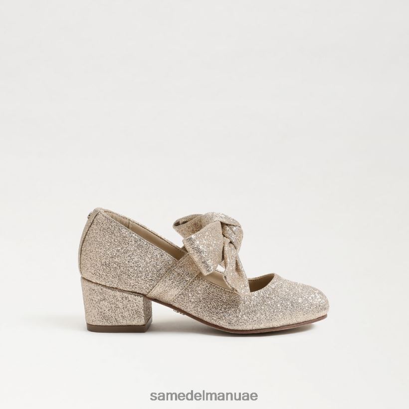 أوراق الذهب أحذية Sam Edelman أطفال تيدي بلوك كعب ماري جين 246L6T934
