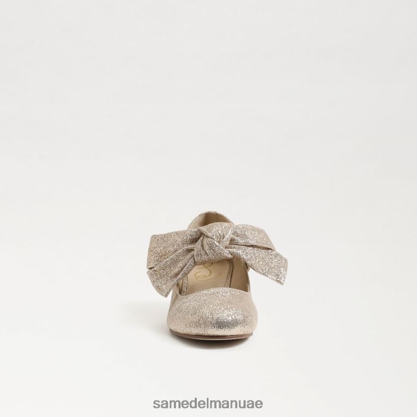 أوراق الذهب أحذية Sam Edelman أطفال تيدي بلوك كعب ماري جين 246L6T934