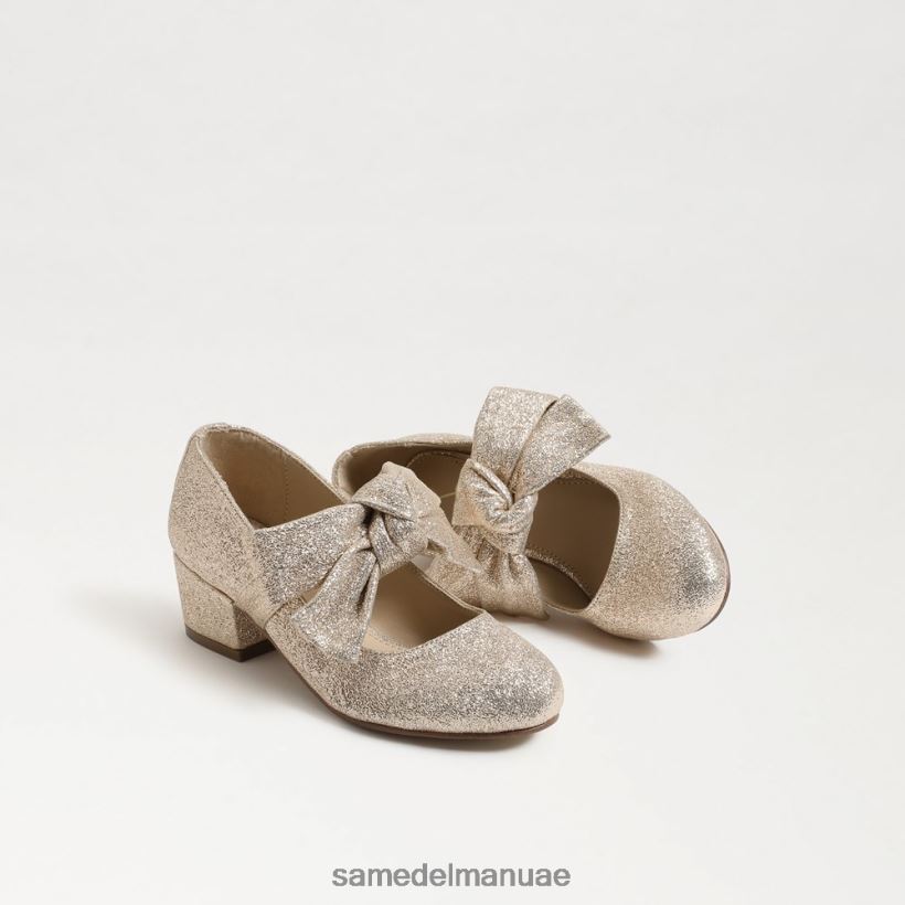 أوراق الذهب أحذية Sam Edelman أطفال تيدي بلوك كعب ماري جين 246L6T934