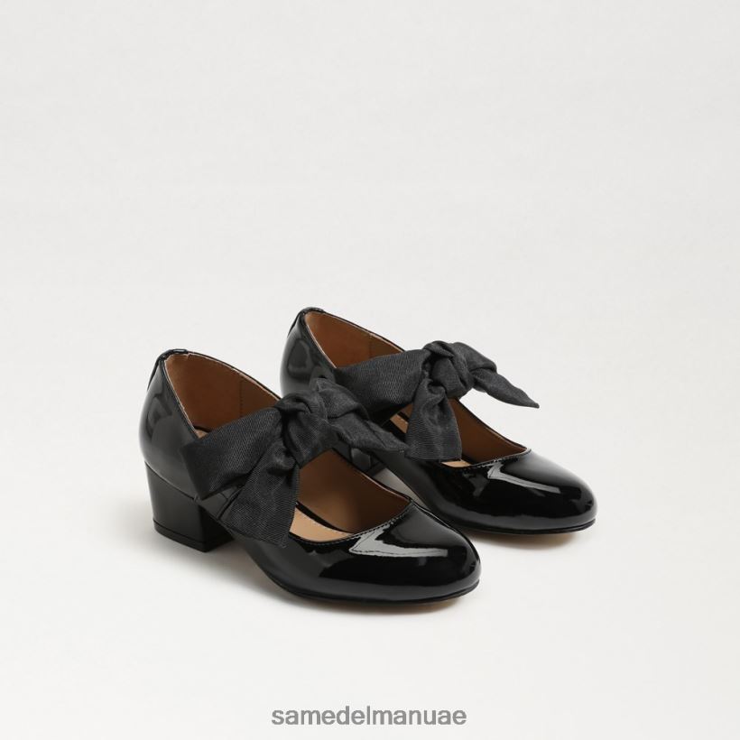 أسود براءة اختراع أحذية Sam Edelman أطفال تيدي بلوك كعب ماري جين 246L6T935