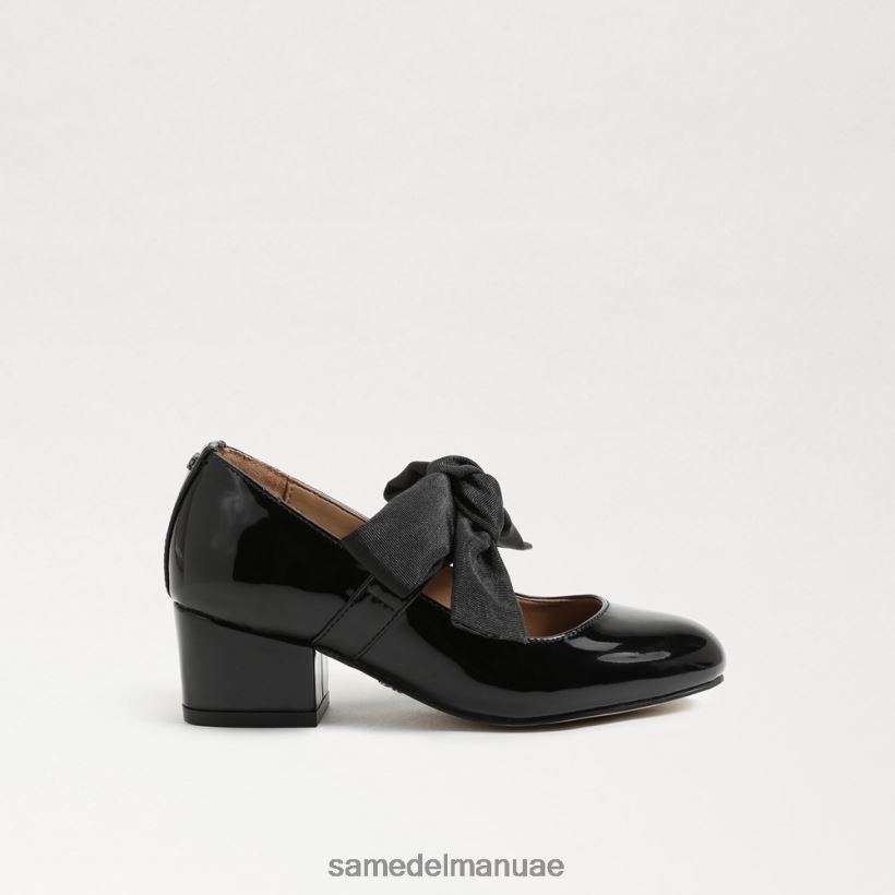 أسود براءة اختراع أحذية Sam Edelman أطفال تيدي بلوك كعب ماري جين 246L6T935