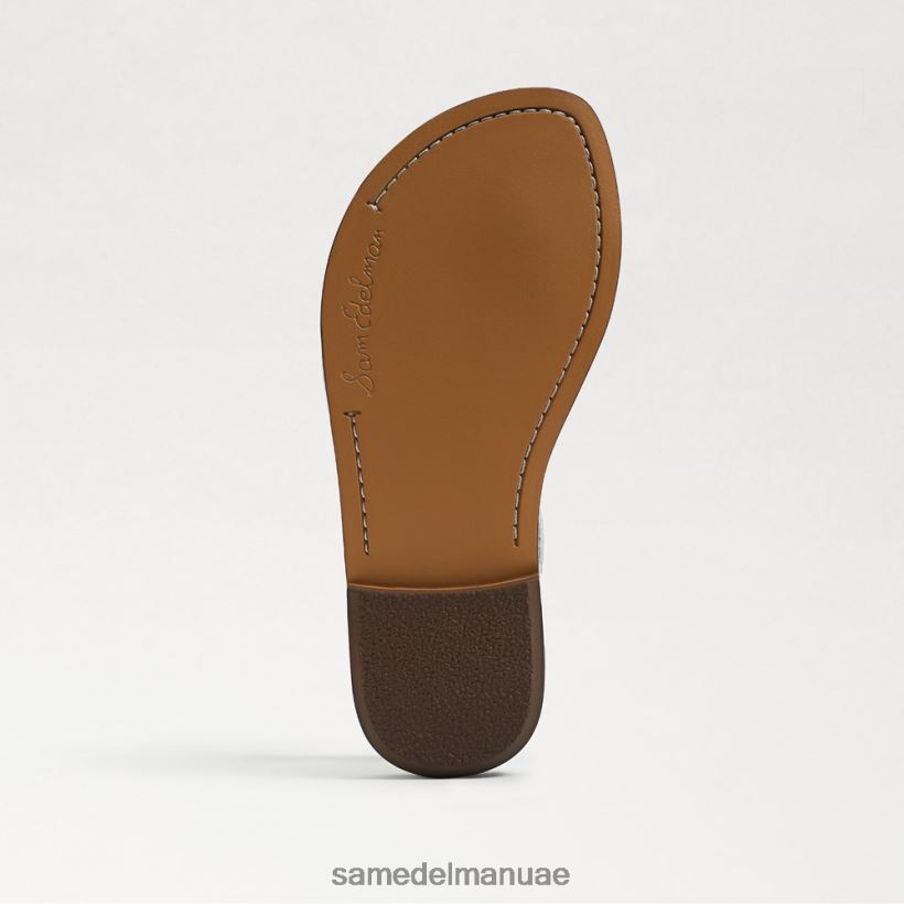 جلد أبيض مشرق أحذية Sam Edelman أطفال صندل جيجي ثونغ 246L6T938