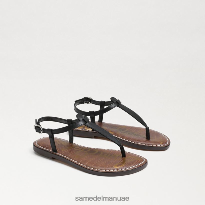 جلد أسود أحذية Sam Edelman أطفال صندل جيجي ثونغ 246L6T939