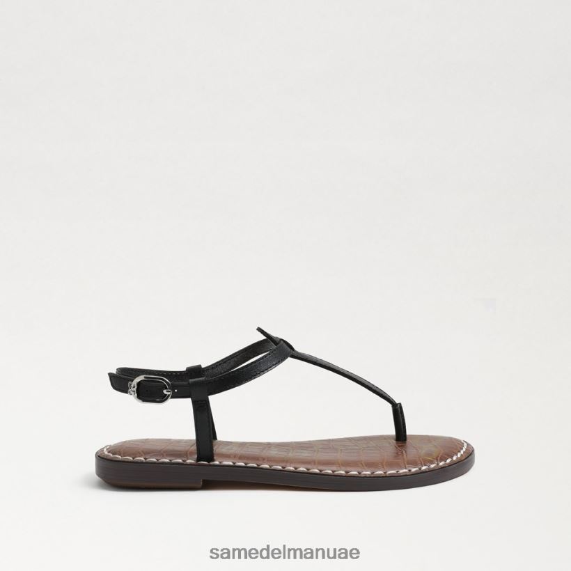 جلد أسود أحذية Sam Edelman أطفال صندل جيجي ثونغ 246L6T939