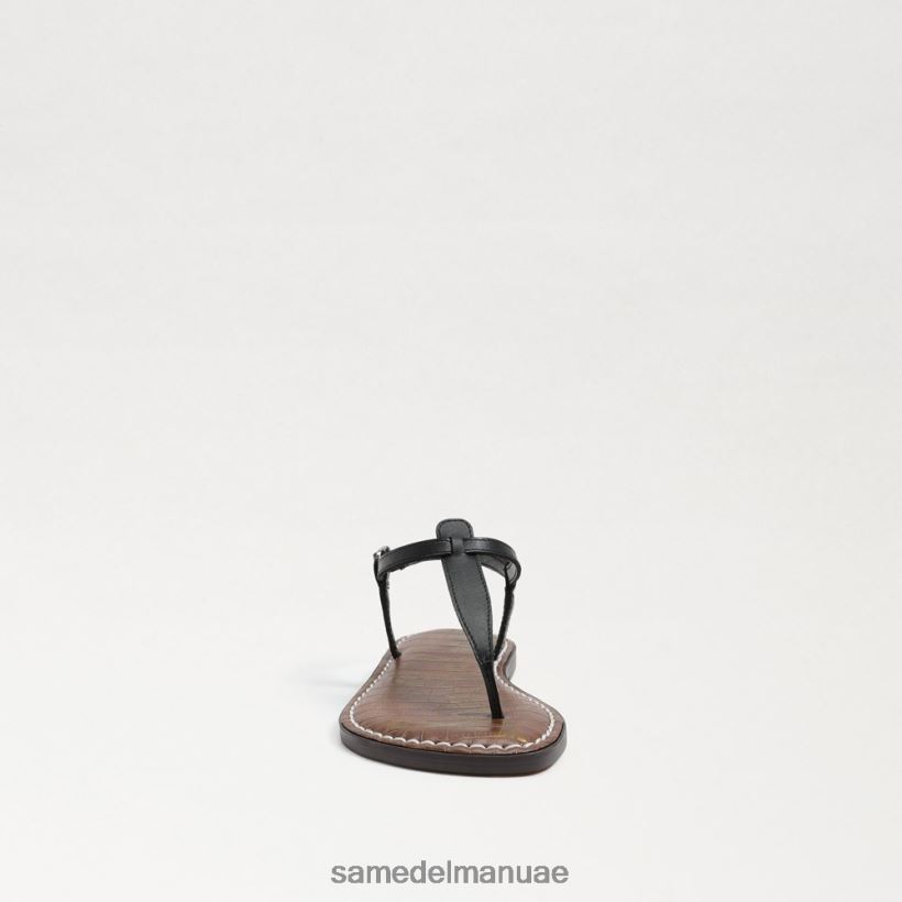 جلد أسود أحذية Sam Edelman أطفال صندل جيجي ثونغ 246L6T939