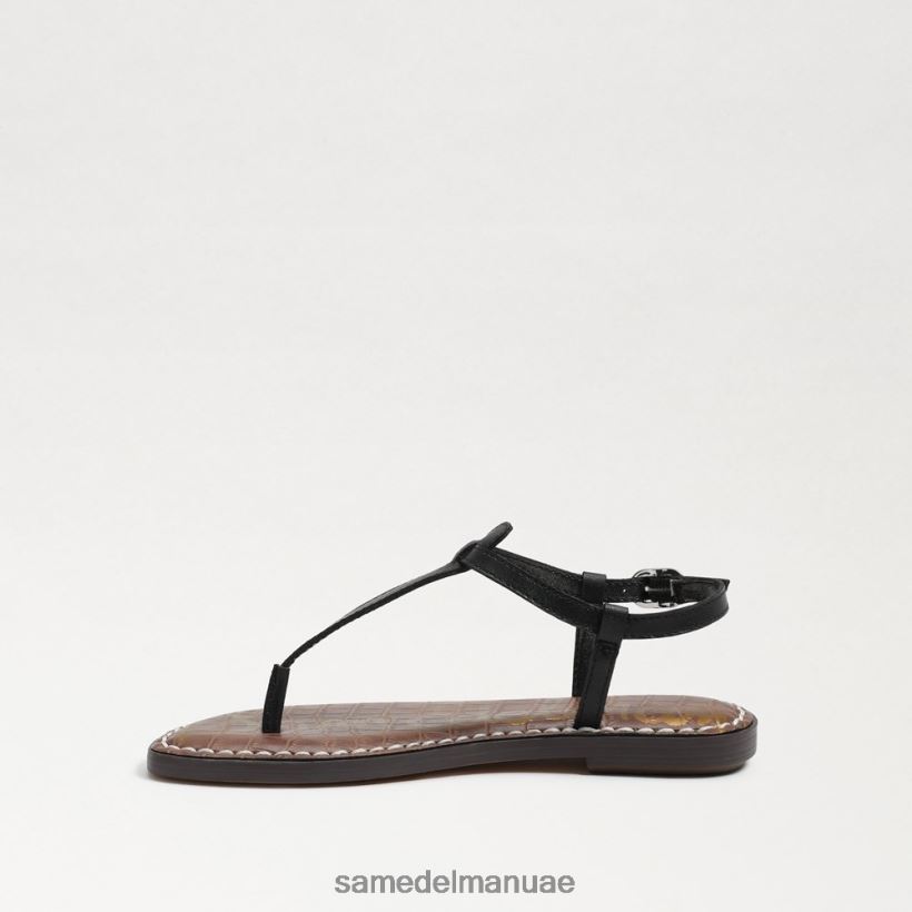 جلد أسود أحذية Sam Edelman أطفال صندل جيجي ثونغ 246L6T939