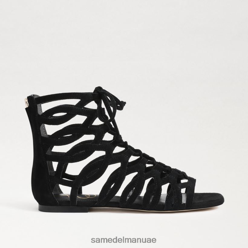جلد الغزال الأسود أحذية Sam Edelman نحيف صندل مصارع لارا 246L6T946
