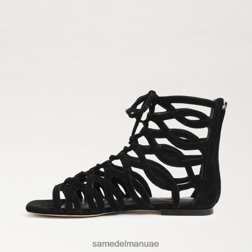 جلد الغزال الأسود أحذية Sam Edelman نحيف صندل مصارع لارا 246L6T946