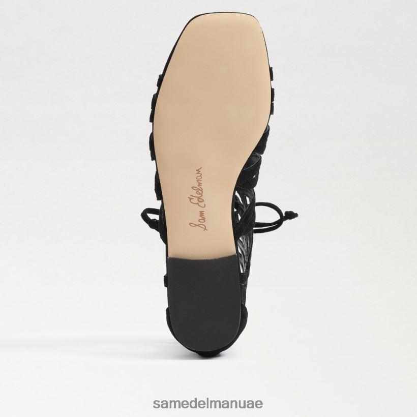 جلد الغزال الأسود أحذية Sam Edelman نحيف صندل مصارع لارا 246L6T946