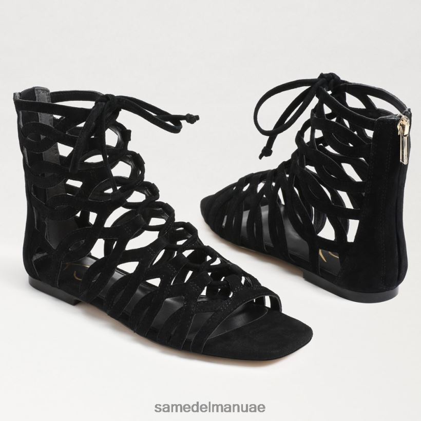 جلد الغزال الأسود أحذية Sam Edelman نحيف صندل مصارع لارا 246L6T946