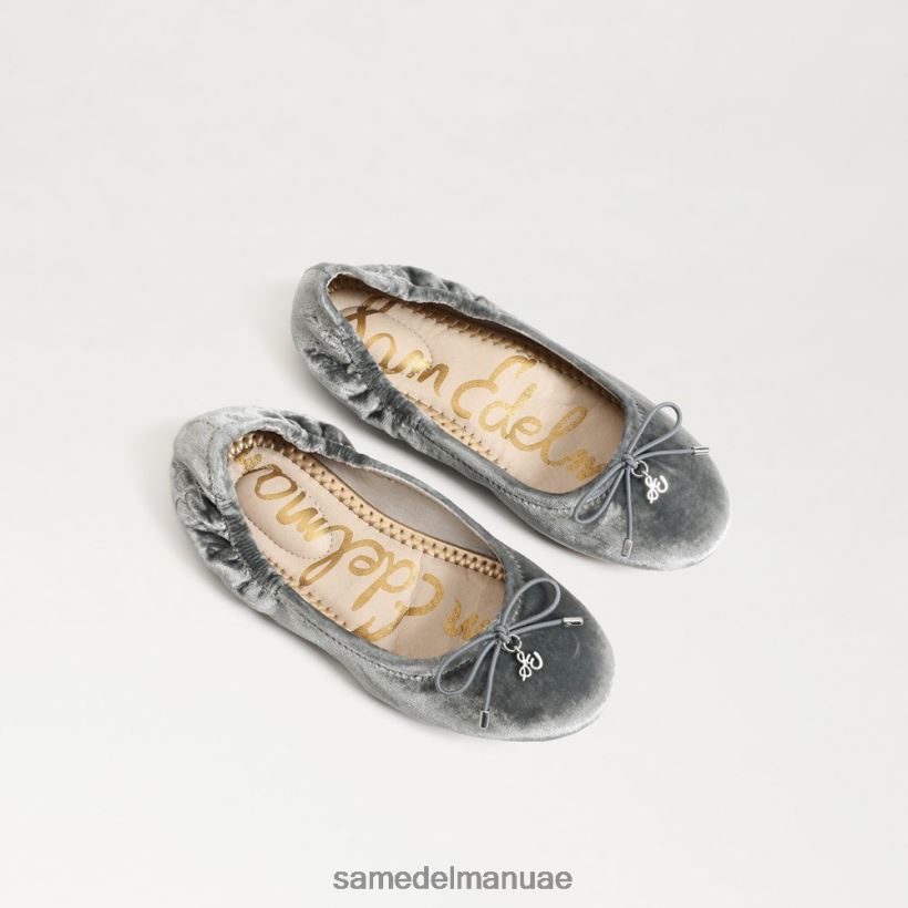 سموكي المخملية الزرقاء أحذية Sam Edelman أطفال شقة باليه فيليسيا 246L6T982