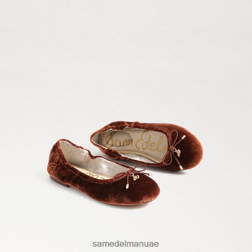بني أحذية Sam Edelman أطفال شقة باليه فيليسيا 246L6T985