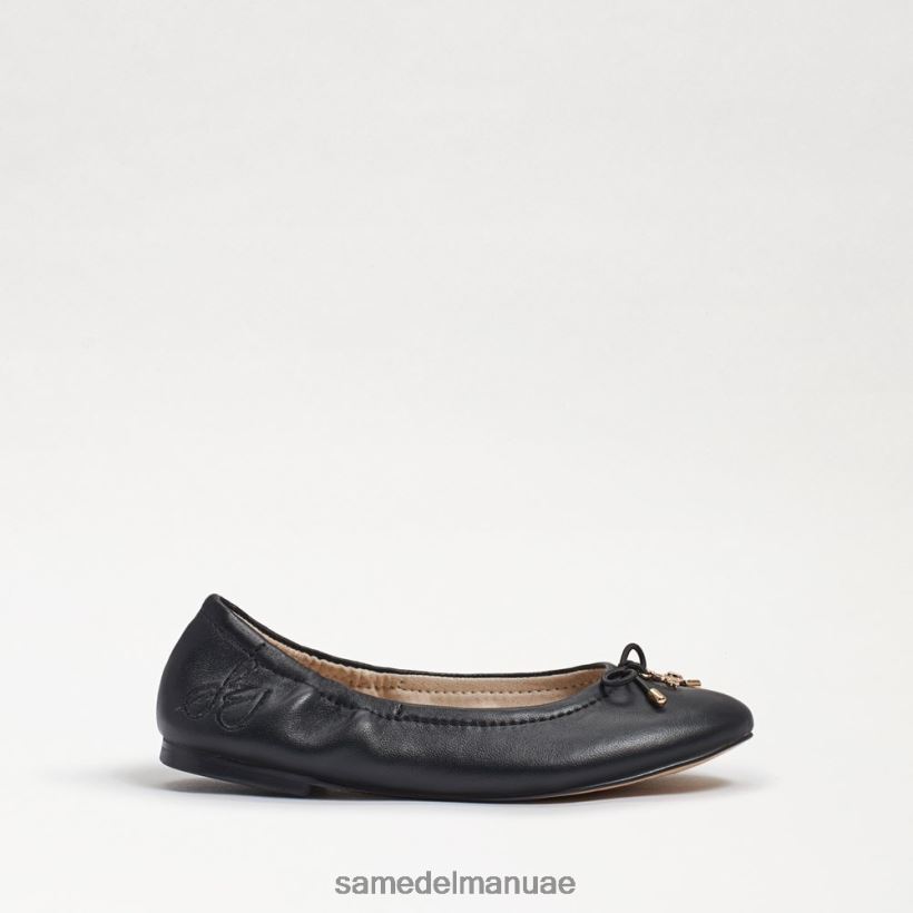 جلد أسود أحذية Sam Edelman أطفال شقة باليه فيليسيا 246L6T988