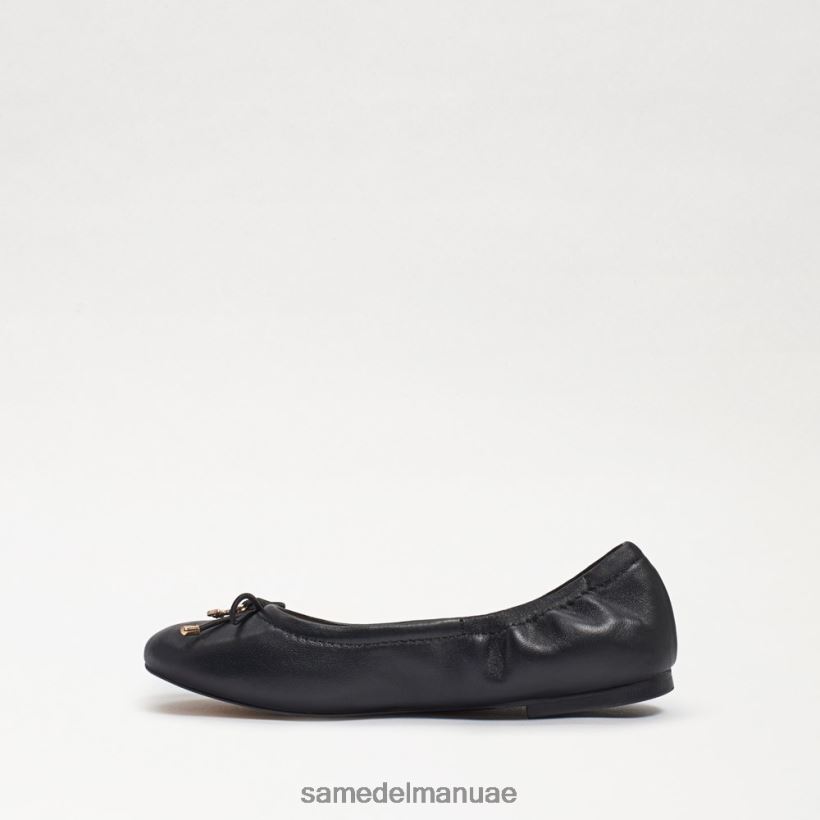 جلد أسود أحذية Sam Edelman أطفال شقة باليه فيليسيا 246L6T988