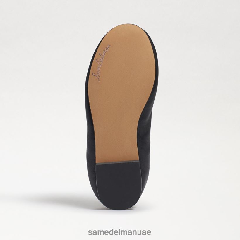 جلد أسود أحذية Sam Edelman أطفال شقة باليه فيليسيا 246L6T988