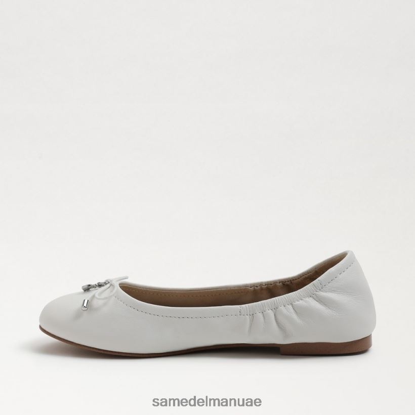 جلد أبيض مشرق أحذية Sam Edelman أطفال شقة باليه فيليسيا 246L6T991