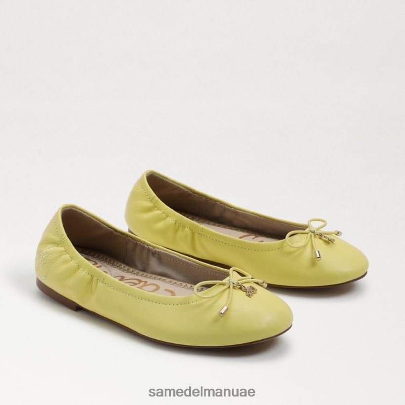 جلد أصفر زبدة أحذية Sam Edelman أطفال شقة باليه فيليسيا 246L6T992