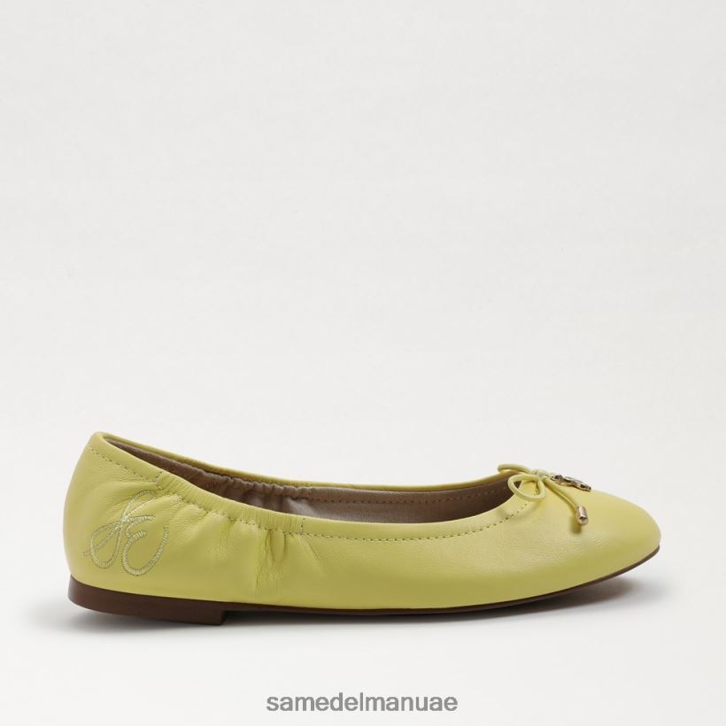 جلد أصفر زبدة أحذية Sam Edelman أطفال شقة باليه فيليسيا 246L6T992