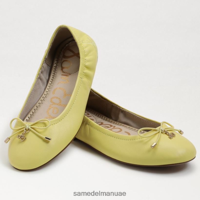 جلد أصفر زبدة أحذية Sam Edelman أطفال شقة باليه فيليسيا 246L6T992
