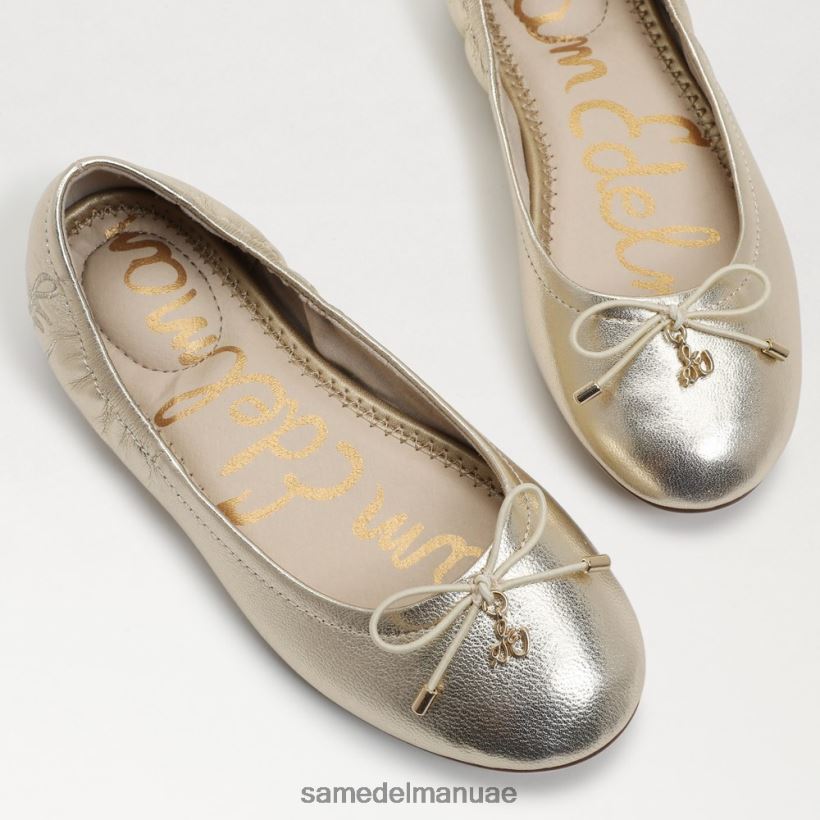 جلد أوراق الذهب أحذية Sam Edelman أطفال شقة باليه فيليسيا 246L6T993