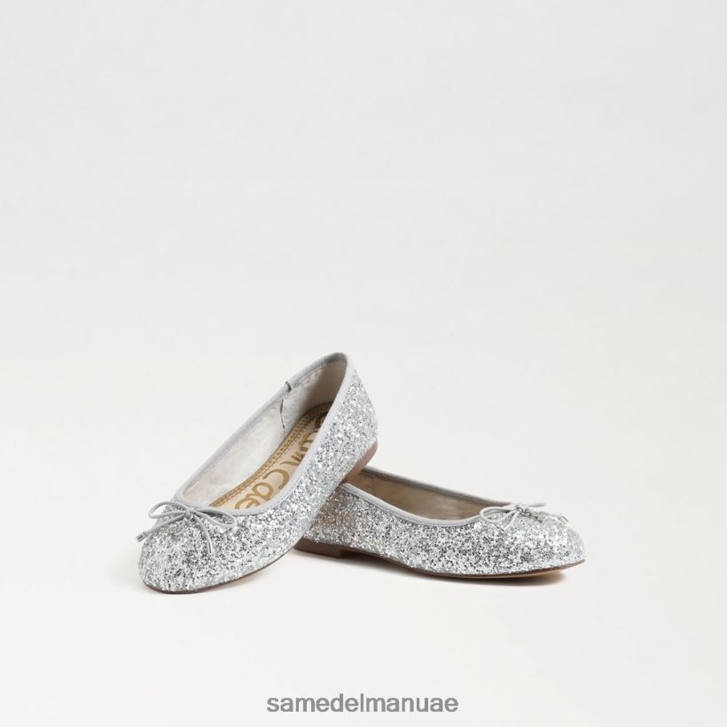 الفضة الناعمة أحذية Sam Edelman أطفال شقة باليه فيليسيا 246L6T997