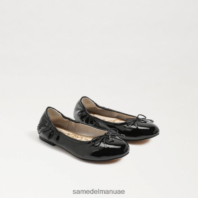 أسود براءة اختراع أحذية Sam Edelman أطفال شقة باليه فيليسيا 246L6T998