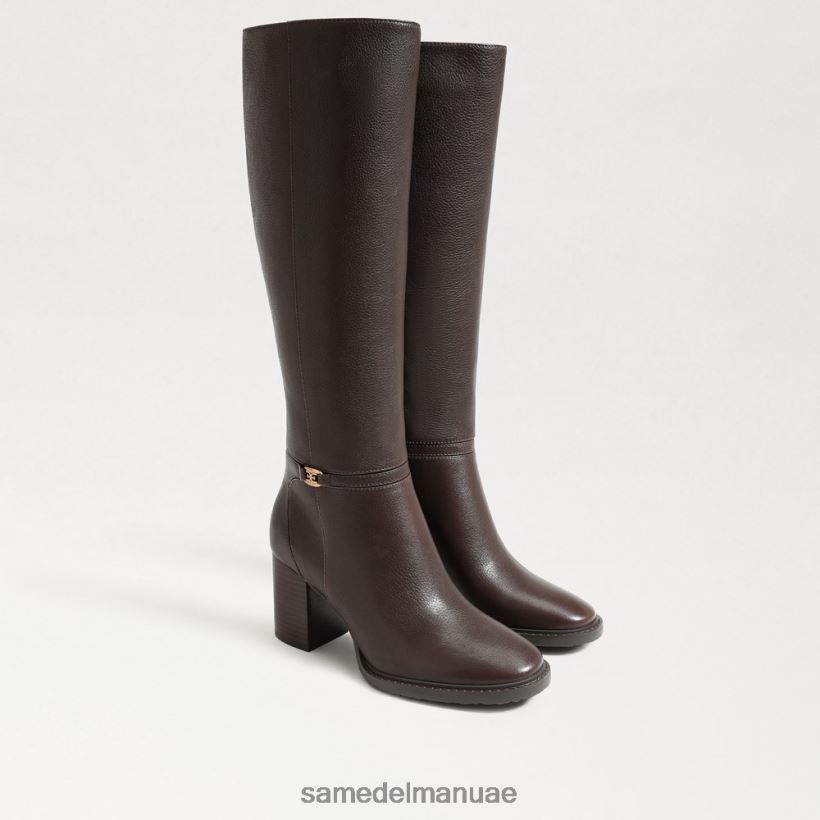 بني سابل أحذية Sam Edelman نحيف حذاء Elsy عالي الركبة 246L6T795