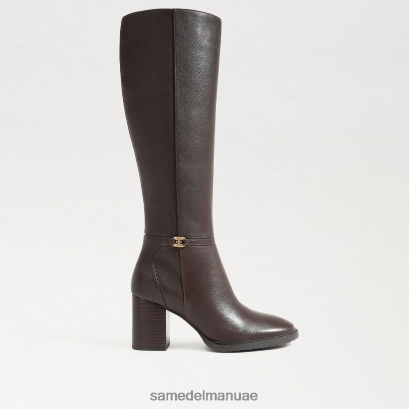 بني سابل أحذية Sam Edelman نحيف حذاء Elsy عالي الركبة 246L6T795