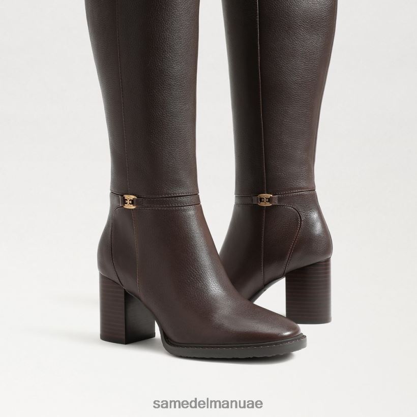 بني سابل أحذية Sam Edelman نحيف حذاء Elsy عالي الركبة 246L6T795