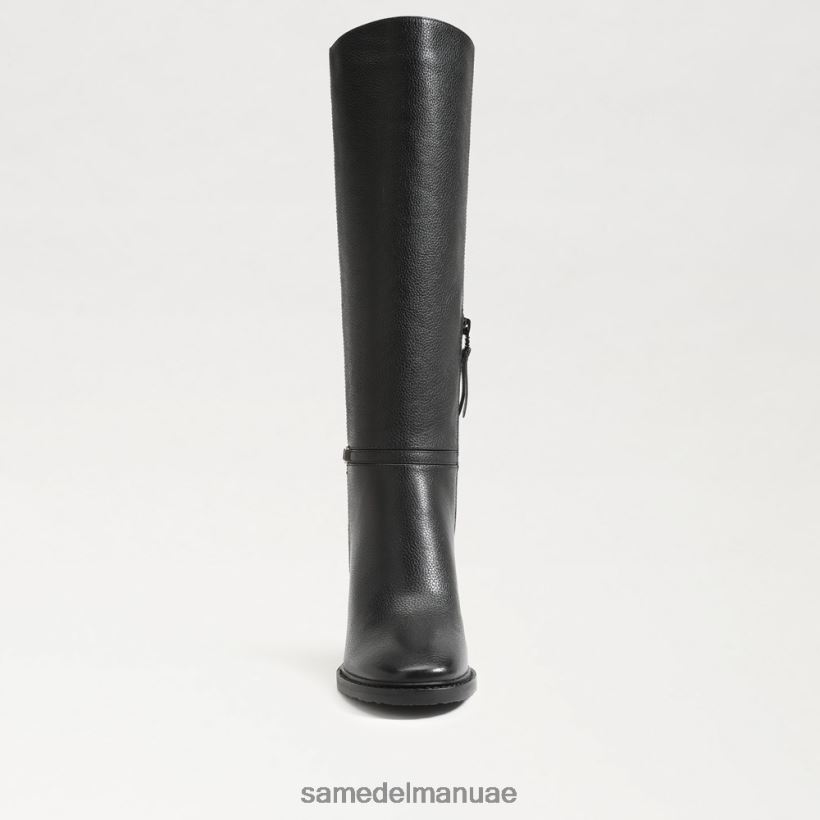 جلد أسود أحذية Sam Edelman نحيف حذاء Elsy عالي الركبة 246L6T798