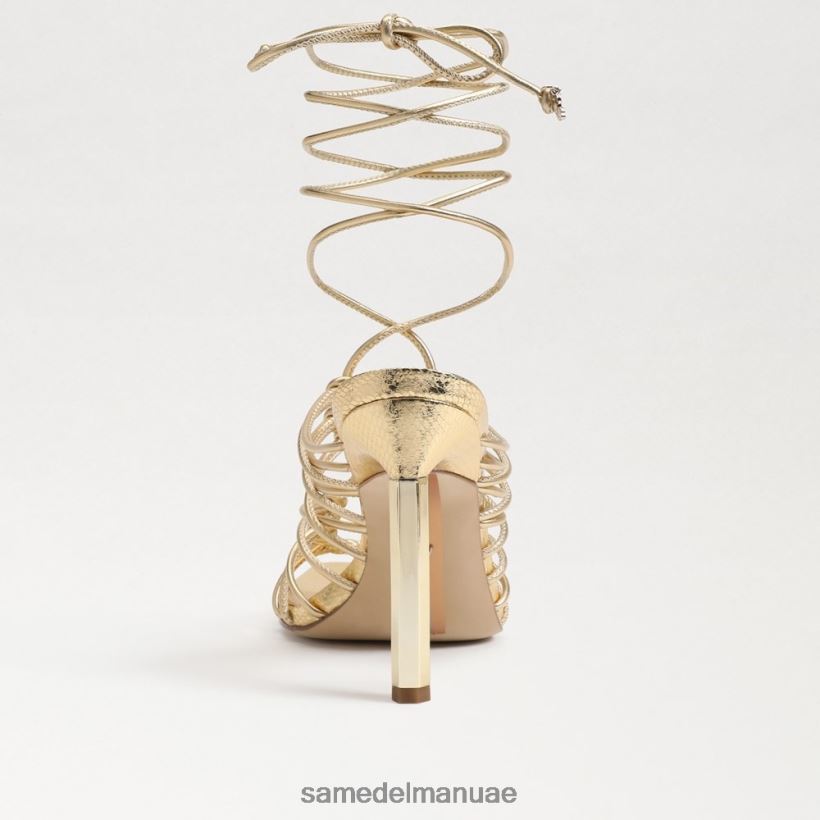 العنبر الذهب أحذية Sam Edelman نحيف صندل LYLA برباط 246L6T441