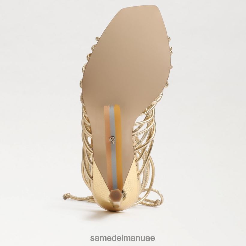 العنبر الذهب أحذية Sam Edelman نحيف صندل LYLA برباط 246L6T441