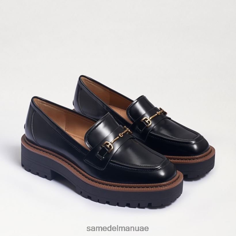 صندوق أسود لامع أحذية Sam Edelman نحيف حذاء Laurs Lug الوحيد 246L6T428