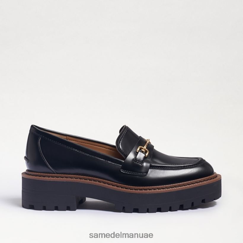 صندوق أسود لامع أحذية Sam Edelman نحيف حذاء Laurs Lug الوحيد 246L6T428