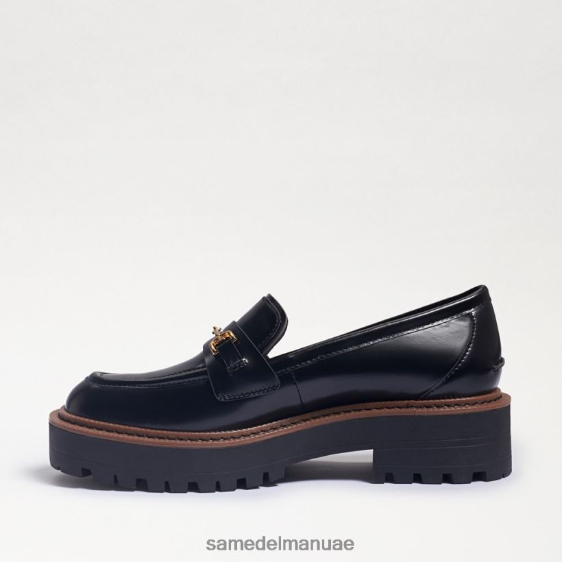 صندوق أسود لامع أحذية Sam Edelman نحيف حذاء Laurs Lug الوحيد 246L6T428