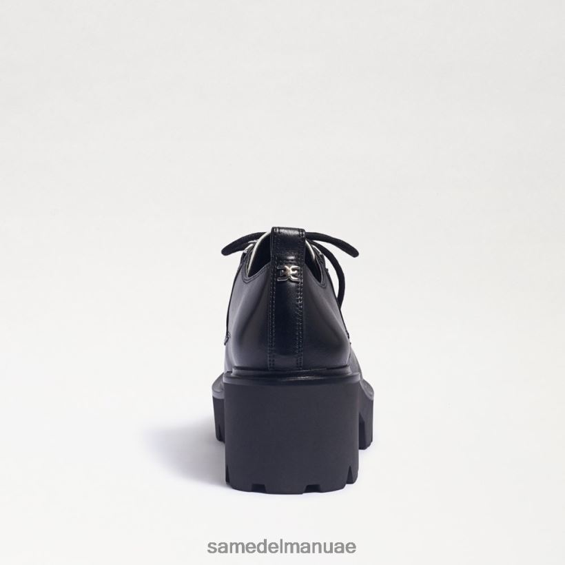 جلد أسود/أبيض أحذية Sam Edelman نحيف حذاء بدون كعب برباط من Monna 246L6T719