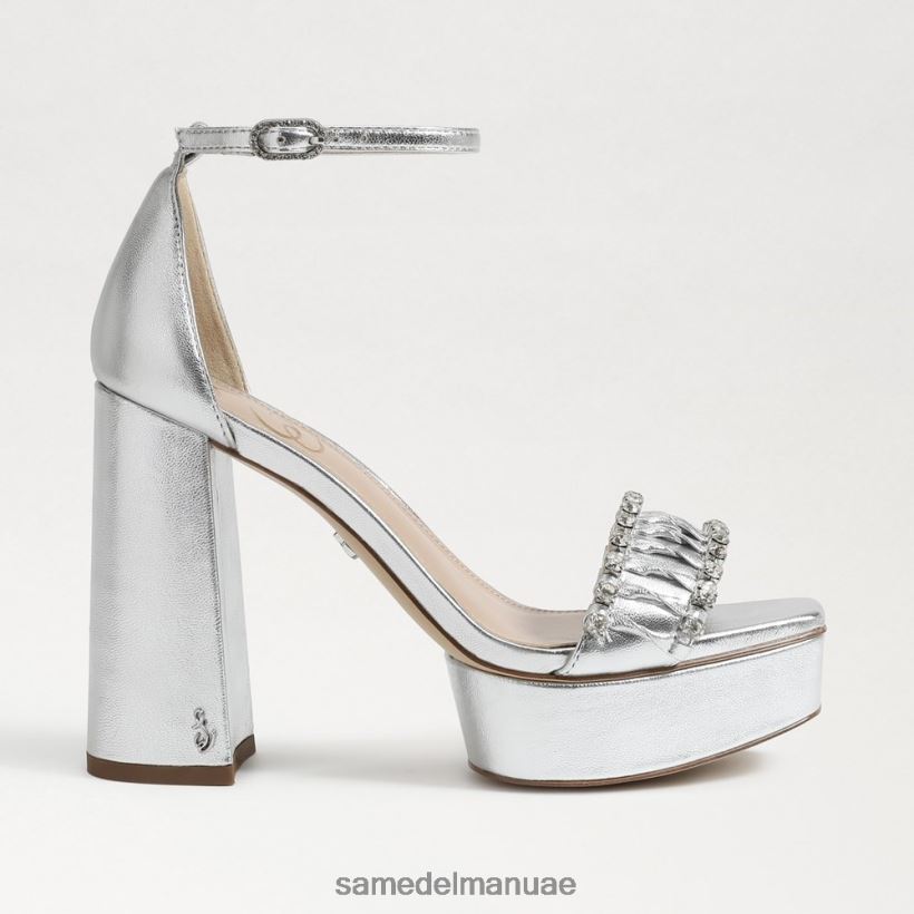 الفضة الناعمة أحذية Sam Edelman نحيف كعب منصة Ninette 246L6T760