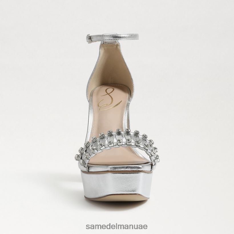الفضة الناعمة أحذية Sam Edelman نحيف كعب منصة Ninette 246L6T760