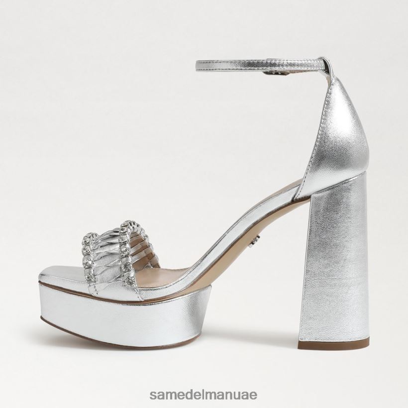 الفضة الناعمة أحذية Sam Edelman نحيف كعب منصة Ninette 246L6T760