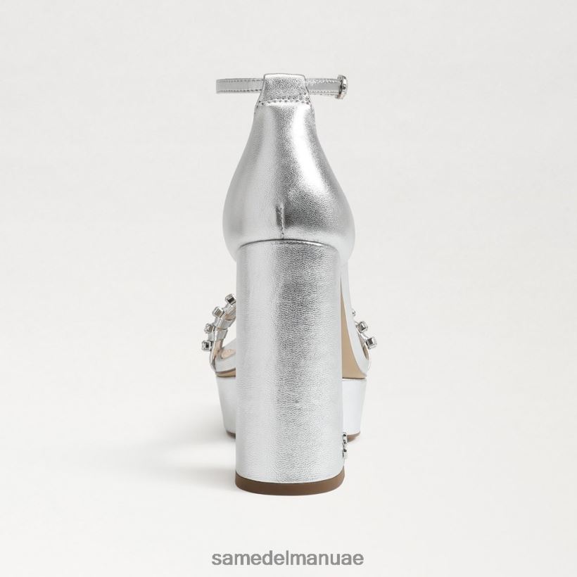 الفضة الناعمة أحذية Sam Edelman نحيف كعب منصة Ninette 246L6T760