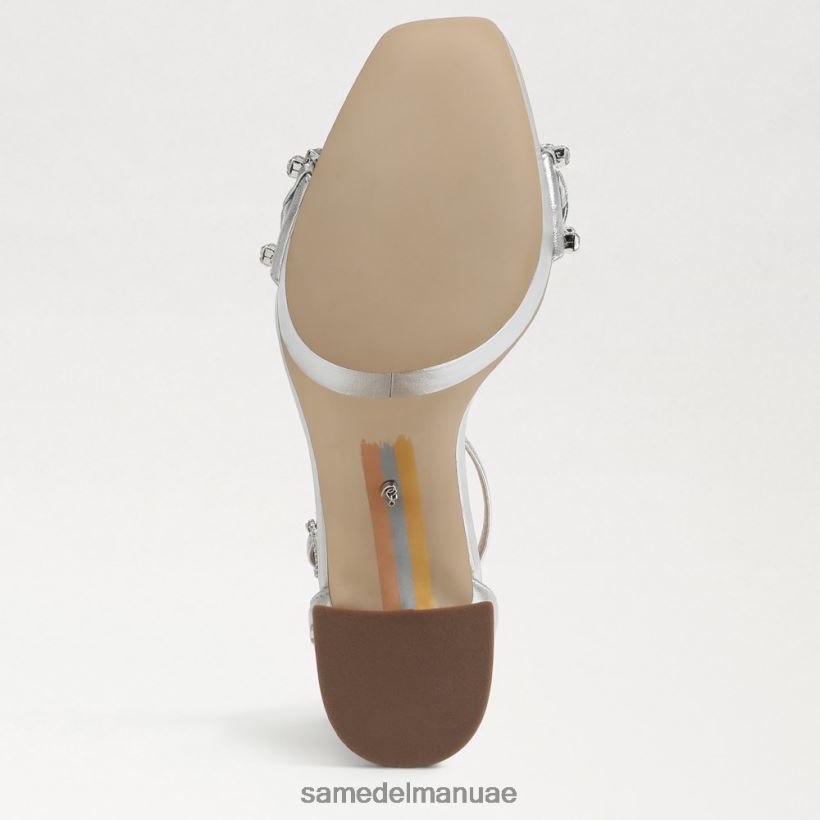 الفضة الناعمة أحذية Sam Edelman نحيف كعب منصة Ninette 246L6T760