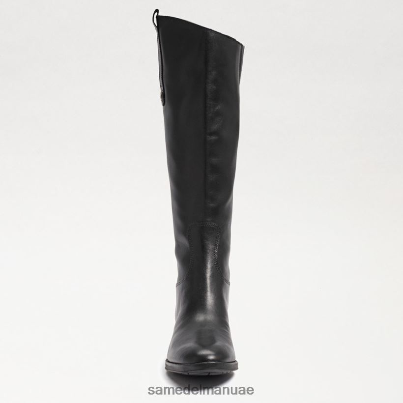 جلد أسود أحذية Sam Edelman نحيف حذاء ركوب الخيل Penny2 واسع من جلد العجل 246L6T435