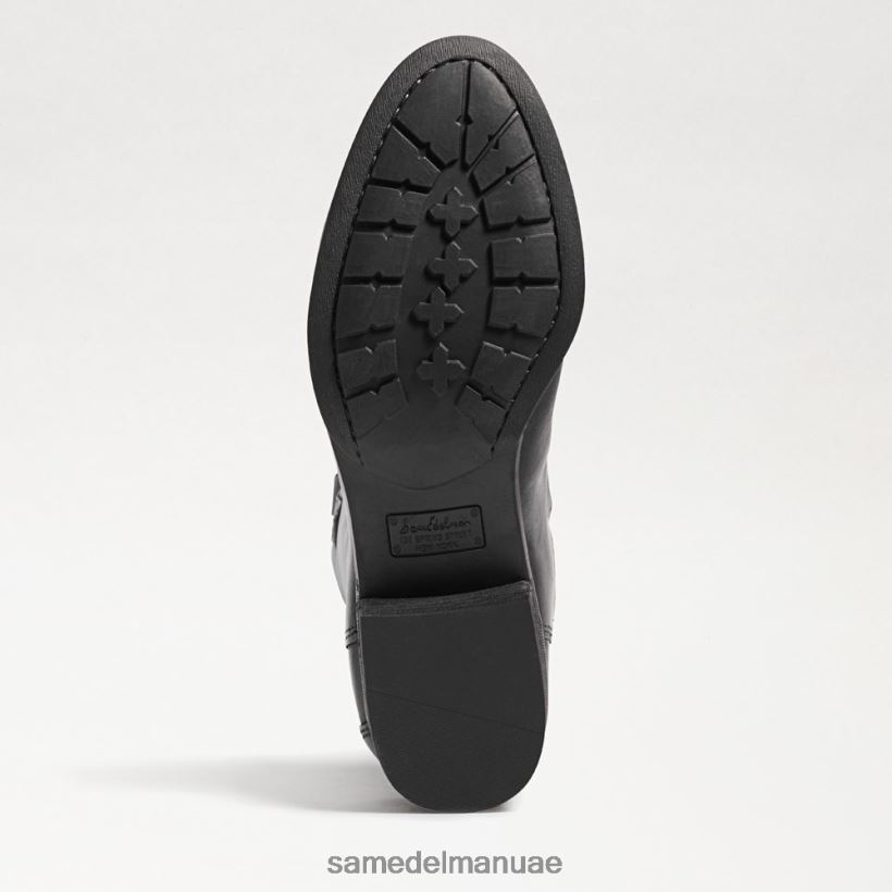 جلد أسود أحذية Sam Edelman نحيف حذاء ركوب الخيل Penny2 واسع من جلد العجل 246L6T435