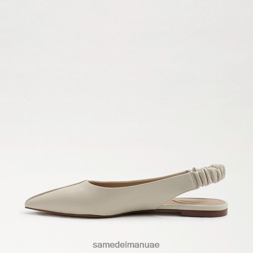 جلد عاجي حديث أحذية Sam Edelman نحيف ويتني Slingback وأشار اصبع القدم شقة 246L6T737